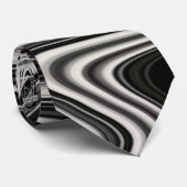 Zwart-wit Zebra golvende abstractie Stropdas (Opgerold)