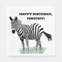 Zwart-wit Zebra in de Grass Party