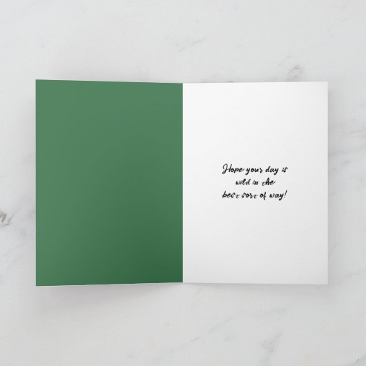 Zwart-wit Zebra in het gras Verjaardag Kaart (Binnen)