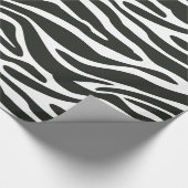 Zwart-wit Zebra Kleurrijk Retro Dierafdrukken Cadeaupapier (Hoek)