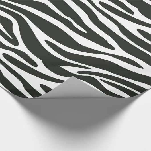 Zwart-wit Zebra Kleurrijk Retro Dierafdrukken Cadeaupapier (Hoek)