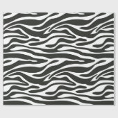 Zwart-wit Zebra Kleurrijk Retro Dierafdrukken Cadeaupapier (Vlak)
