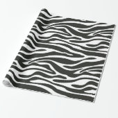Zwart-wit Zebra Kleurrijk Retro Dierafdrukken Cadeaupapier (Uitgerold)