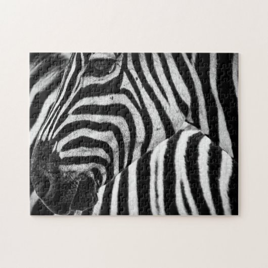 Zwart-wit Zebra Legpuzzel (Horizontaal)