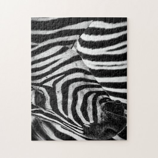 Zwart-wit Zebra Legpuzzel (Verticaal)