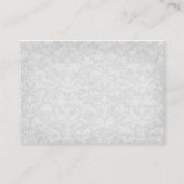 Zwart Wit Zebra met Grunge Damask Place Cards Plaatskaartje (Achterkant)