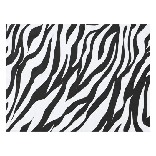 Zwart-wit Zebra Oerwoud Dierenprint Tafelkleed (Voorkant (Horizontaal))