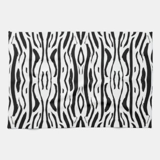 Zwart-wit zebra of tijgerpatroon theedoek