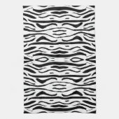 Zwart-wit zebra of tijgerpatroon theedoek (Verticaal)