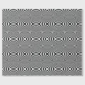 Zwart wit Zebra Optical Art Pattern Wrap Paper Cadeaupapier (Vlak)