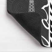 Zwart-wit Zebra; Parijs Muismat (Hoek)