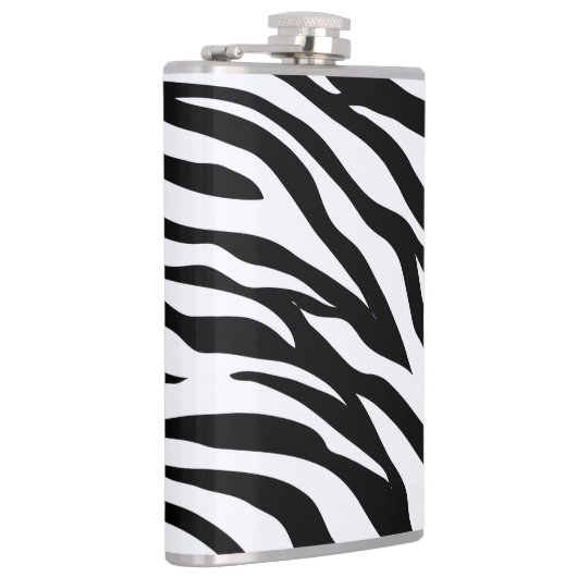 Zwart & Wit Zebra Patroon Safari Wrapped Heupfles (Rechts)