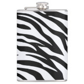 Zwart & Wit Zebra Patroon Safari Wrapped Heupfles (Voorkant)