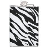 Zwart & Wit Zebra Patroon Safari Wrapped Heupfles (Achterkant)