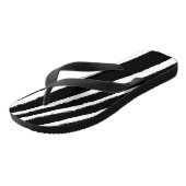 Zwart-wit zebra patroon teenslippers (Schuin)