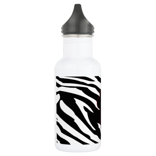 Zwart-wit Zebra Print 32. oz. Waterfles (Links)