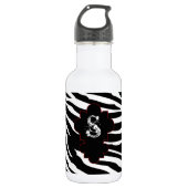 Zwart-wit Zebra Print 32. oz. Waterfles (Voorkant)