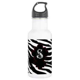 Zwart-wit Zebra Print 32. oz. Waterfles