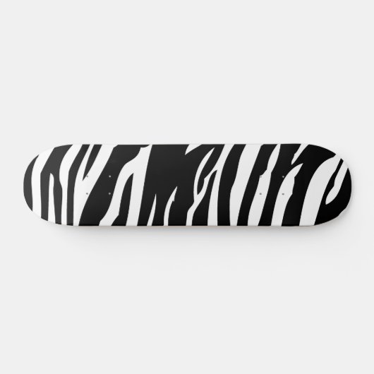 Zwart-wit Zebra Print Animal Mini Skateboard (Horizontaal)