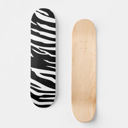 Zwart-wit Zebra Print Animal Mini Skateboard (Voorkant)