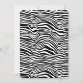Zwart-wit Zebra Print Baby shower Kaart (Achterkant)