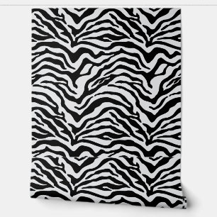Zwart-wit Zebra print Behang