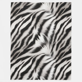 Zwart Wit Zebra Print Bont Fleece Deken