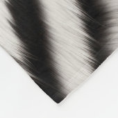 Zwart Wit Zebra Print Bont Fleece Deken (Hoek)