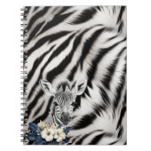 Zwart Wit Zebra Print Bont Notitieboek (Voorkant)