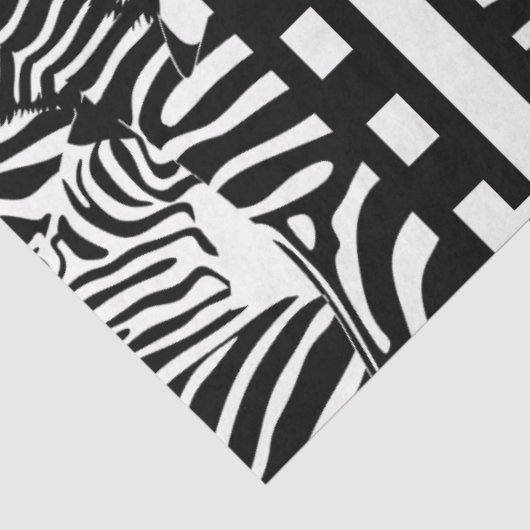 Zwart-wit Zebra Print Decoupage Tissuepapier (Detail)