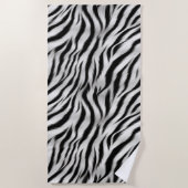 Zwart Wit Zebra Print Dier Strandlaken (Voorkant)
