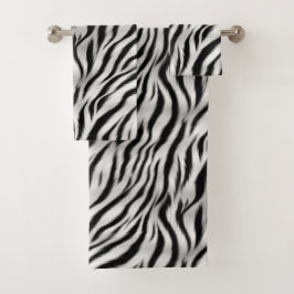 Zwart Wit Zebra Print Dierensafari Bad Handdoek