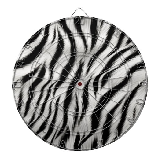 Zwart Wit Zebra Print Dierensafari Dartbord (Voorkant)