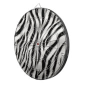 Zwart Wit Zebra Print Dierensafari Dartbord (Voorkant Rechts)