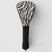 Zwart Wit Zebra Print Dierensafari Golfheadcover (Voorkant)