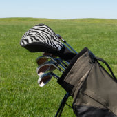 Zwart Wit Zebra Print Dierensafari Golfheadcover (Insitu)