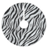 Zwart Wit Zebra Print Dierensafari Kerstboom Rok (Voorkant)