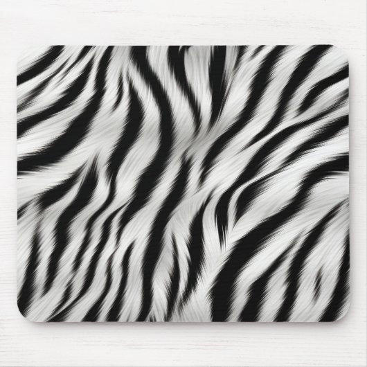 Zwart Wit Zebra Print Dierensafari Muismat (Voorkant)