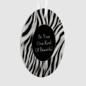 Zwart-wit Zebra Print Dierensafari Ornament (voorkant)