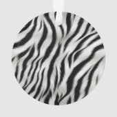 Zwart-wit Zebra Print Dierensafari Ornament (achterkant)