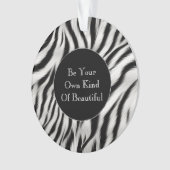 Zwart-wit Zebra Print Dierensafari Ornament (voorkant)