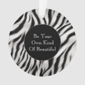 Zwart-wit Zebra Print Dierensafari Ornament (voorkant)