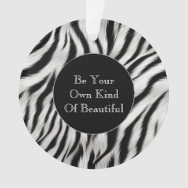 Zwart-wit Zebra Print Dierensafari Ornament