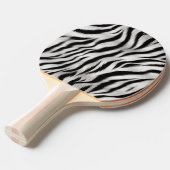Zwart Wit Zebra Print Dierensafari Tafeltennisbatje (Voorkant Gekanteld)