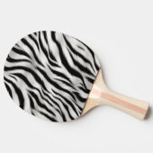 Zwart Wit Zebra Print Dierensafari Tafeltennisbatje (Zijkant)