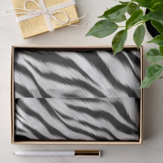 Zwart Wit Zebra Print Dierensafari Tissuepapier (Geschenk)