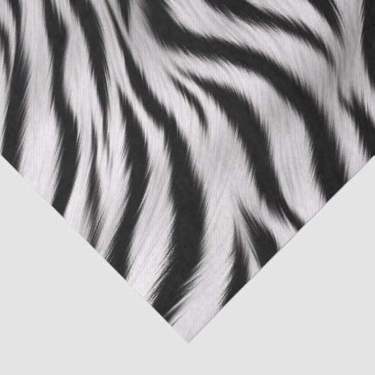 Zwart Wit Zebra Print Dierensafari Tissuepapier (Detail)