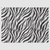 Zwart Wit Zebra Print Dierensafari Tissuepapier (Voorkant)