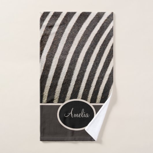 Zwart-wit Zebra Print Handdoek (Handdoek)