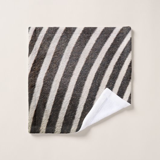 Zwart-wit Zebra Print Handdoek (Wasdoekje)
